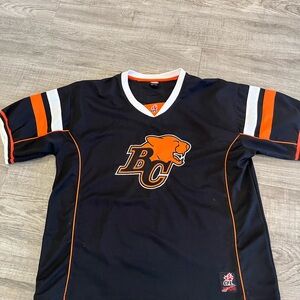 BC Lions Black and Orange Jersey XL